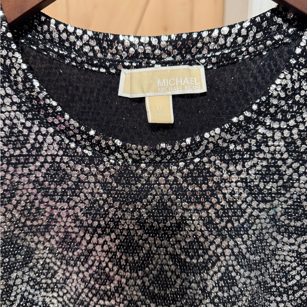 Michael Kors Black and White Patterned Blouse - Picture 2 of 5